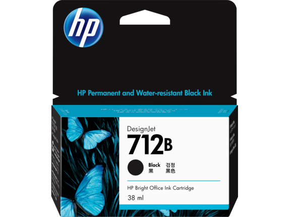 Hình của HP 712B 38-ml Black DesignJet Ink Cartridge (3ED28A)