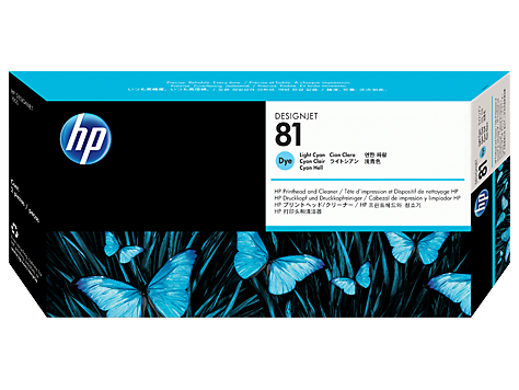 Hình của HP 81 Light Cyan DesignJet Dye Printhead and Printhead Cleaner (C4954A)