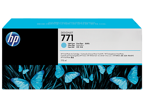 Hình của HP 771 775-ml Light Cyan DesignJet Ink Cartridge (CE042A)