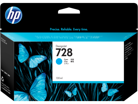 Hình của HP 728 130-ml Cyan DesignJet Ink Cartridge (F9J67A)