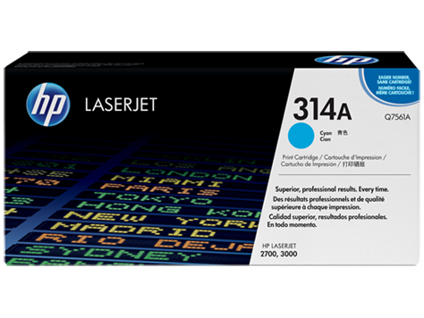 Hình của HP 314A Cyan Original LaserJet Toner Cartridge (Q7561A)