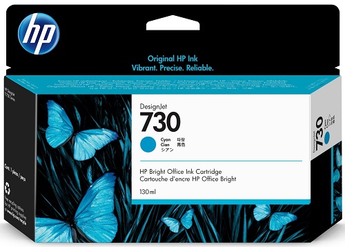 Hình của HP 730 130-ml Cyan DesignJet Ink Cartridge (P2V62A)